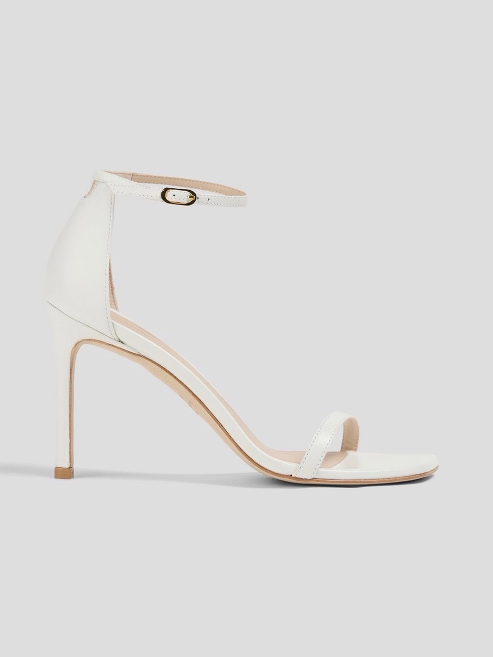 Stuart Weitzman white Ankle-Strap Stiletto Sandals - size 9.5